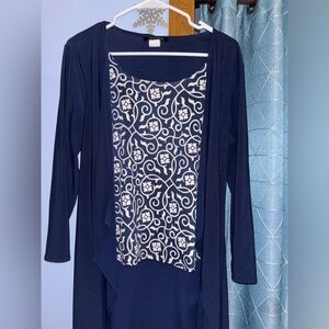 ashley blue blouse